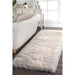 Ivory Fluffy Shag Area Rug 50x80 cm