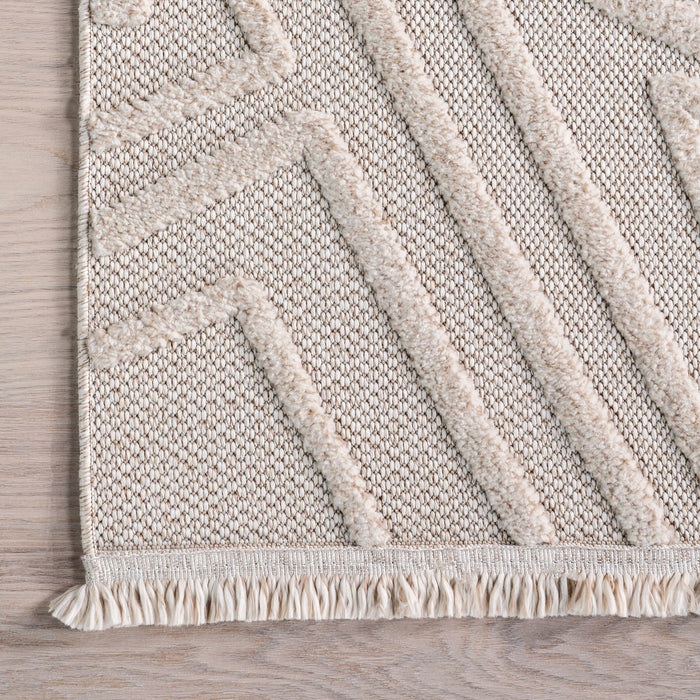 Ivory Geometric Arrow Area Rug 160x230 cm