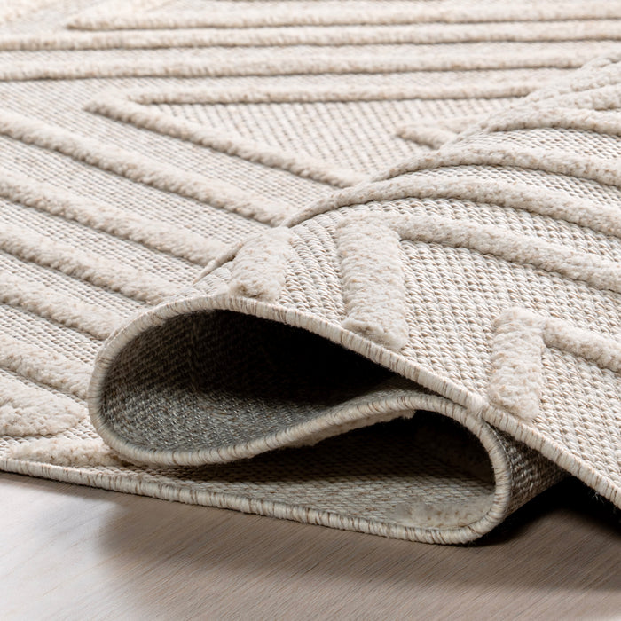 Ivory Geometric Arrow Area Rug 160x230 cm