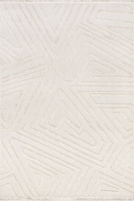 Ivory Geometric Arrow Area Rug 160x230 cm