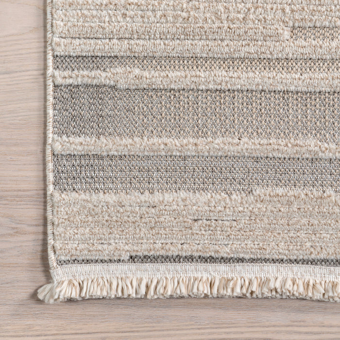 Ivory Geometric Block Area Rug 120x180 cm