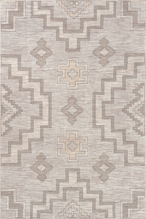 Ivory Geometric Washable Area Rug 160 Cm