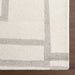 Ivory Geometric Wool Area Rug 80x150 cm