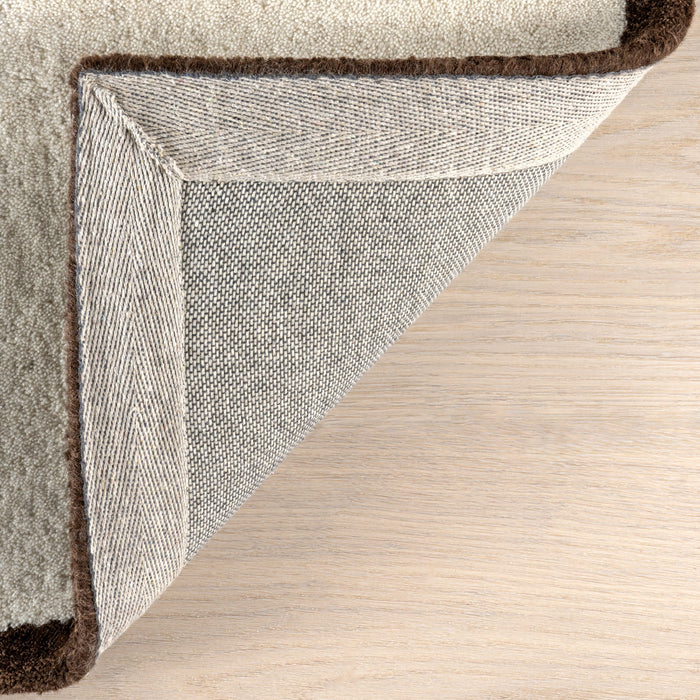 Ivory Hand-Tufted Wool Rug by Pierre