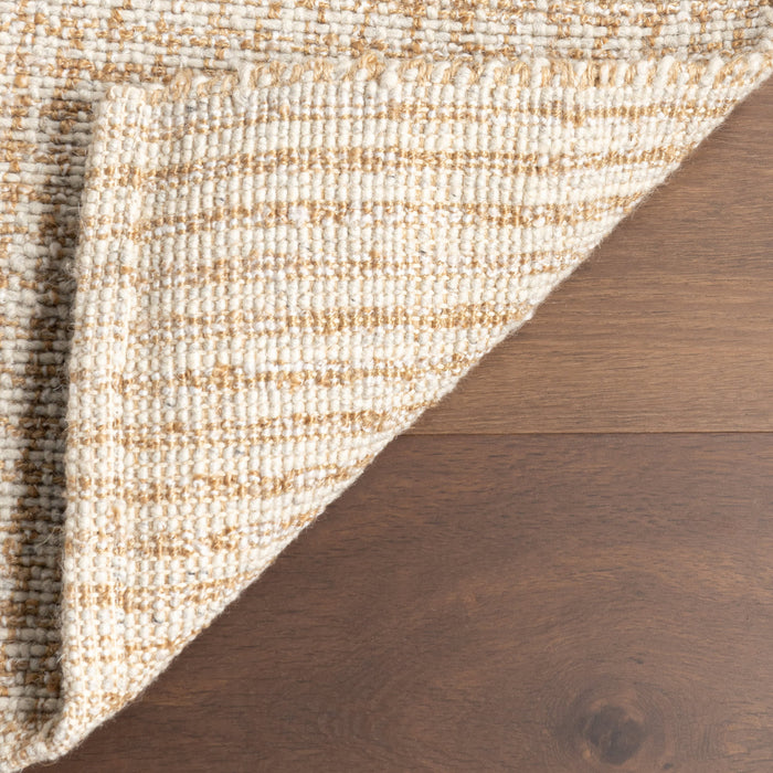 Ivory Handmade Checkered Area Rug 160x230 cm