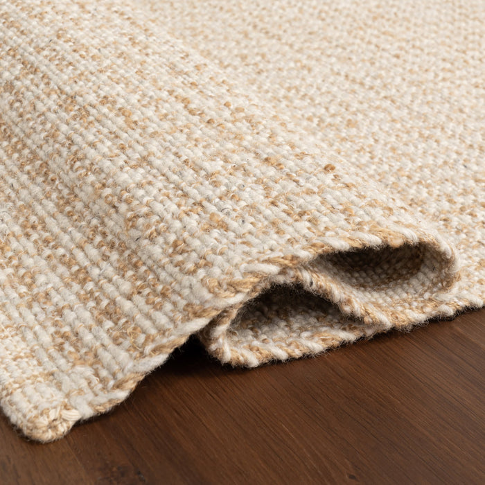 Ivory Handmade Checkered Area Rug 160x230 cm