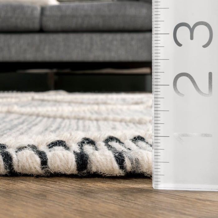 Ivory Harlequin Pattern Area Rug 120x180 cm