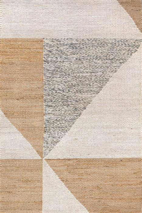 Ivory Jute Pinwheel Area Rug 120x180 cm