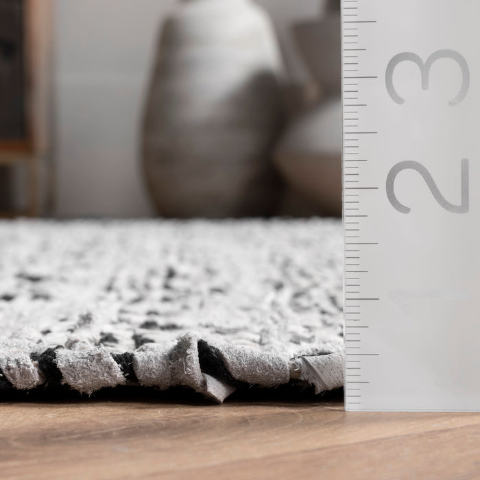 Ivory Modern Trellis Area Rug for Living Room 120x180 cm