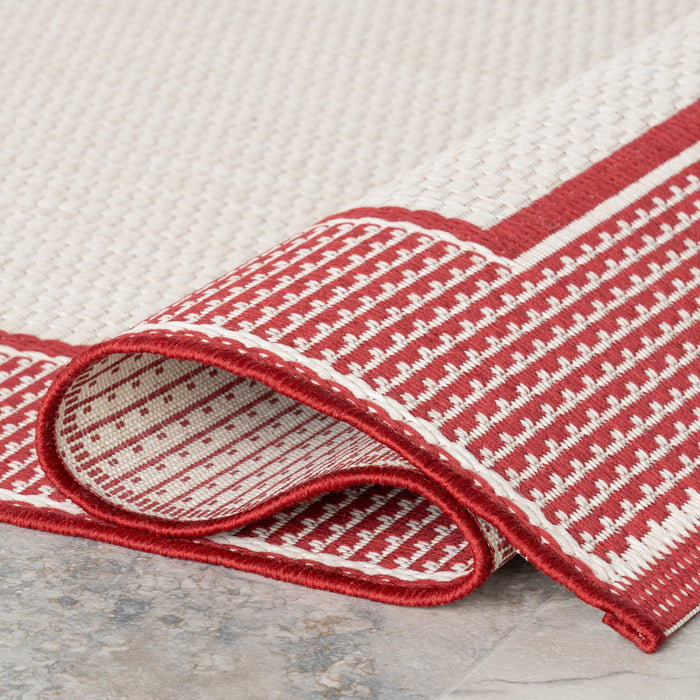 Ivory Monochrome Indoor Outdoor Area Rug 120x180 cm