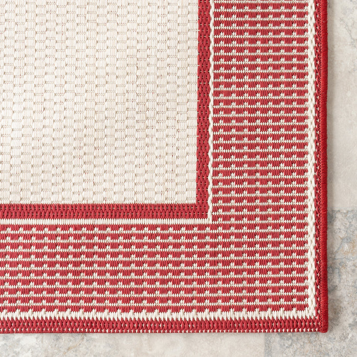 Ivory Monochrome Indoor Outdoor Area Rug 120x180 cm