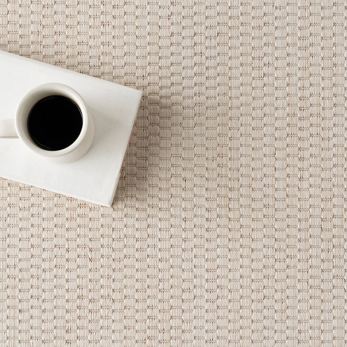 Ivory Monochrome Indoor Outdoor Area Rug 120x180 cm