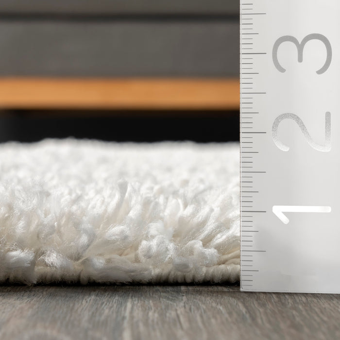 Ivory Shag Area Rug 140x200 cm