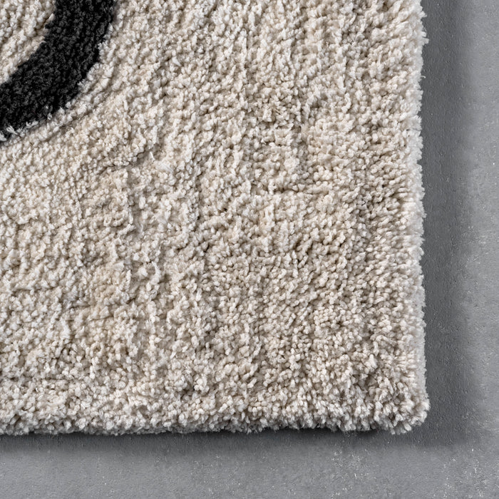 Ivory Shag Area Rug 80x150 cm