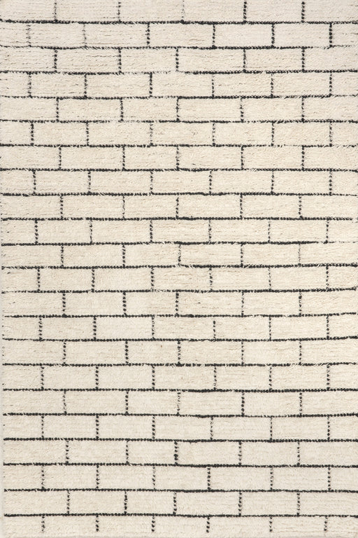 Ivory Shaggy Brickwork Area -matto 150cm x 240cm