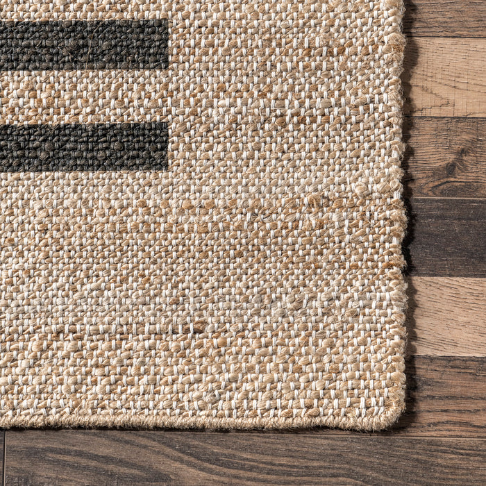 Ivory Striped Area Rug 120cm x 180cm