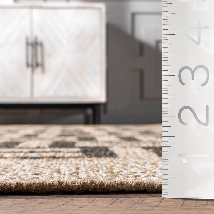 Ivory Striped Area Rug 120cm x 180cm