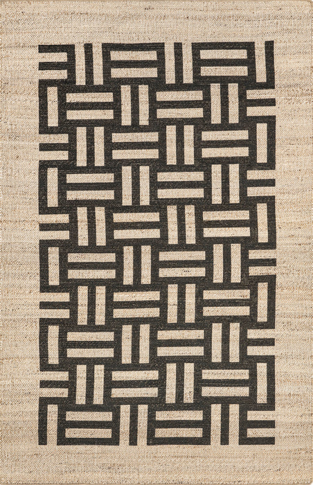Ivory Striped Area Rug 120cm x 180cm