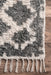 Ivory Tassel Flatweave Area Rug with Diamond Border