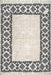 Ivory Tassel Flatweave Area Rug with Diamond Border