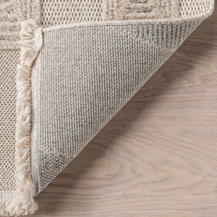 Ivory Trellis Area Rug 160x230 cm