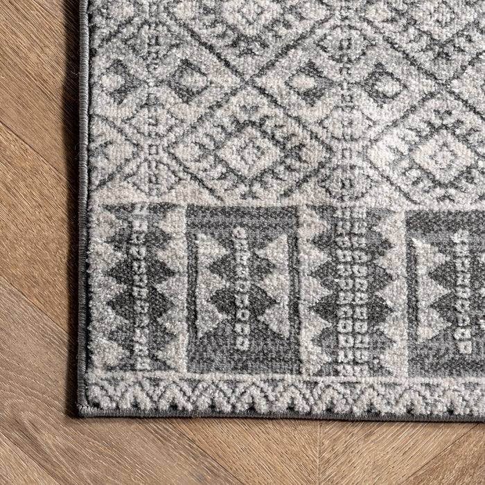 Ivory Trellis Area Rug 160x230 cm Soft Durable Design