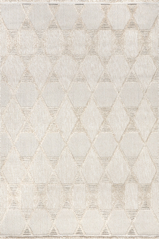 Ivory Trellis Area Rug 160x230 cm