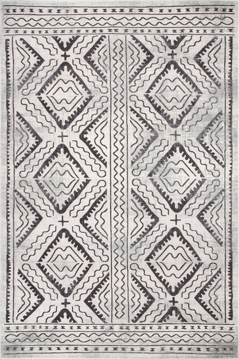 Ivory Trellis Area Rug 90x150 cm