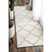 Ivory Trellis Area Rug for Contemporary Home Decor
