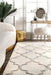 Ivory Trellis Area Rug for Contemporary Home Decor