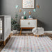 Ivory Washable Polka Dot Rug for Kids Room 120x180 cm