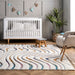 Ivory Wavy Shag Area Rug for Living Room and Bedroom