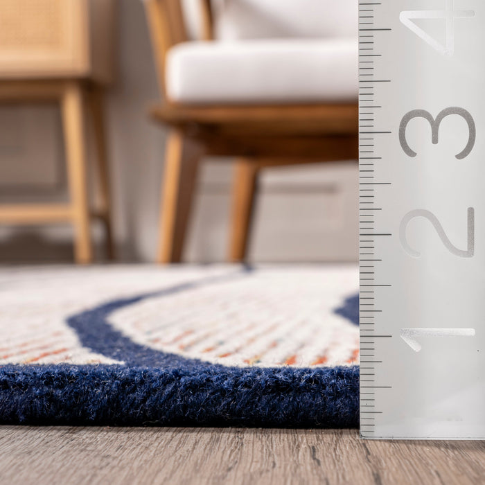 Ivory Western Desert Area Rug with Textured Weave