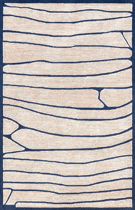 Ivory Western Desert Area Rug with Textured Weave