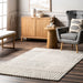 Ivory Wool Cotton High-Low Area Rug 150x240 cm