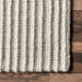 Ivory Wool Cotton High-Low Area Rug 150x240 cm