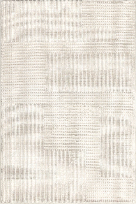 Ivory Wool Cotton High-Low Area Rug 150x240 cm