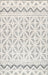 Ivory Wool Lattice Area Rug 160x230 cm