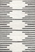 Ivory Wool Pinstriped Area Rug 120x180 cm