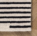 Ivory Wool Pinstriped Area Rug 150x240 cm