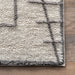 Ivory Wool Washable Area Rug 120x180 cm