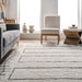 Ivory Wool Washable Area Rug 120x180 cm