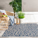 Tappeto per interni ed esterni Jaelyn con stampa leopardata blu, 120x180 cm