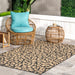 Jaelyn Dark Grey Leopard Print Indoor Outdoor Area Rug 160x230 cm