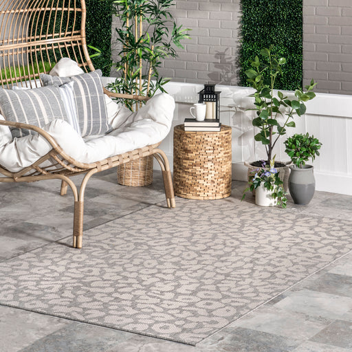 Jaelyn Leopard Print Indoor Outdoor Area Rug 90x150 cm
