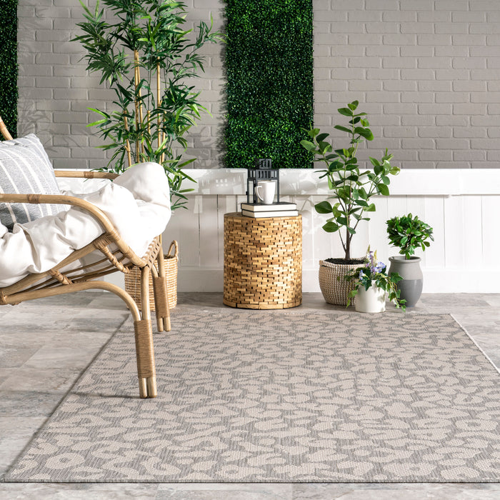 Jaelyn Leopard Print Indoor Outdoor Area Rug 90x150 cm