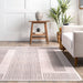 Jaelynn Grey Machine Washable Striped Rug 120x180 cm