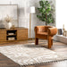 Jayla Modern Abstract Area Rug in Ivory Color