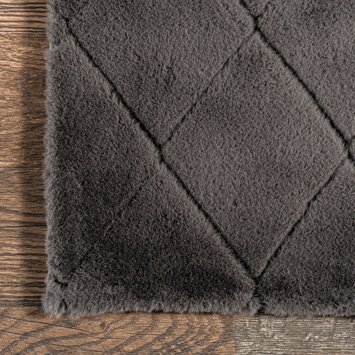 Jaylene Charcoal Plush Washable Cloud Rug 120x180 cm