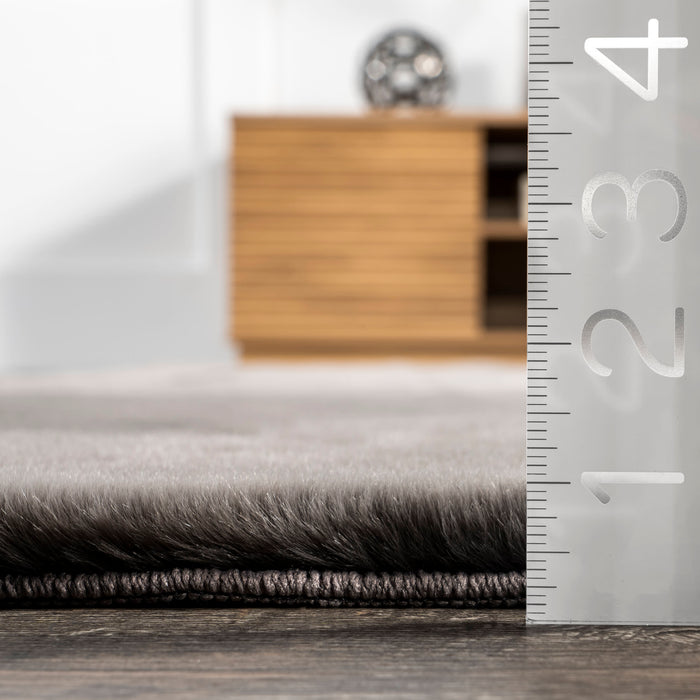 Jaylene Charcoal Plush Washable Cloud Rug 120x180 cm